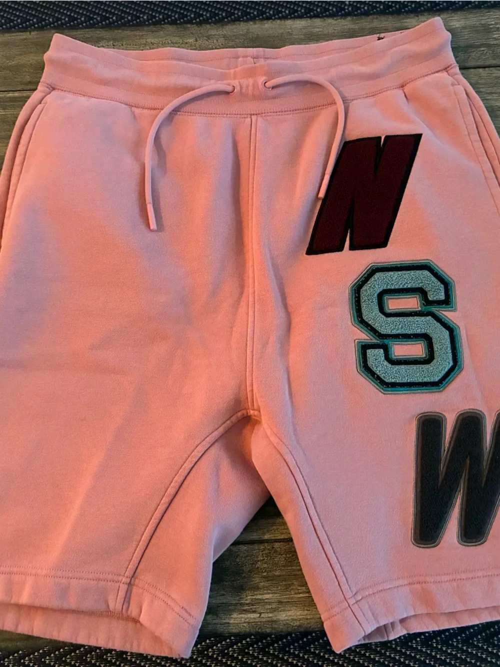 Nike Pink Patch-Detail Men's Flat Front Shorts